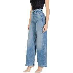 Light Blue Cotton Relaxed Fit Jeans