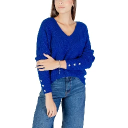 Blue Polyester Sweatshirt