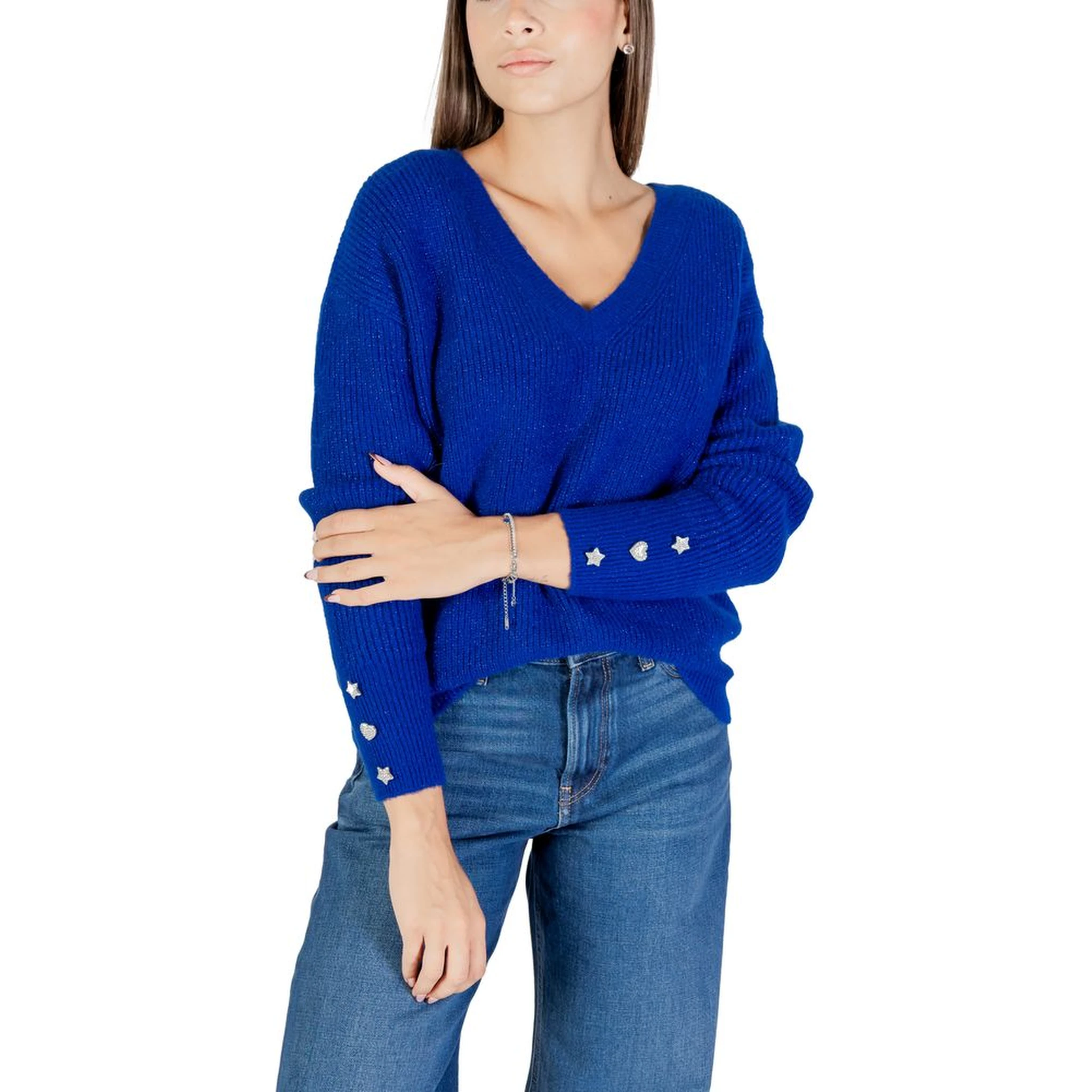 Blue Polyester Sweatshirt