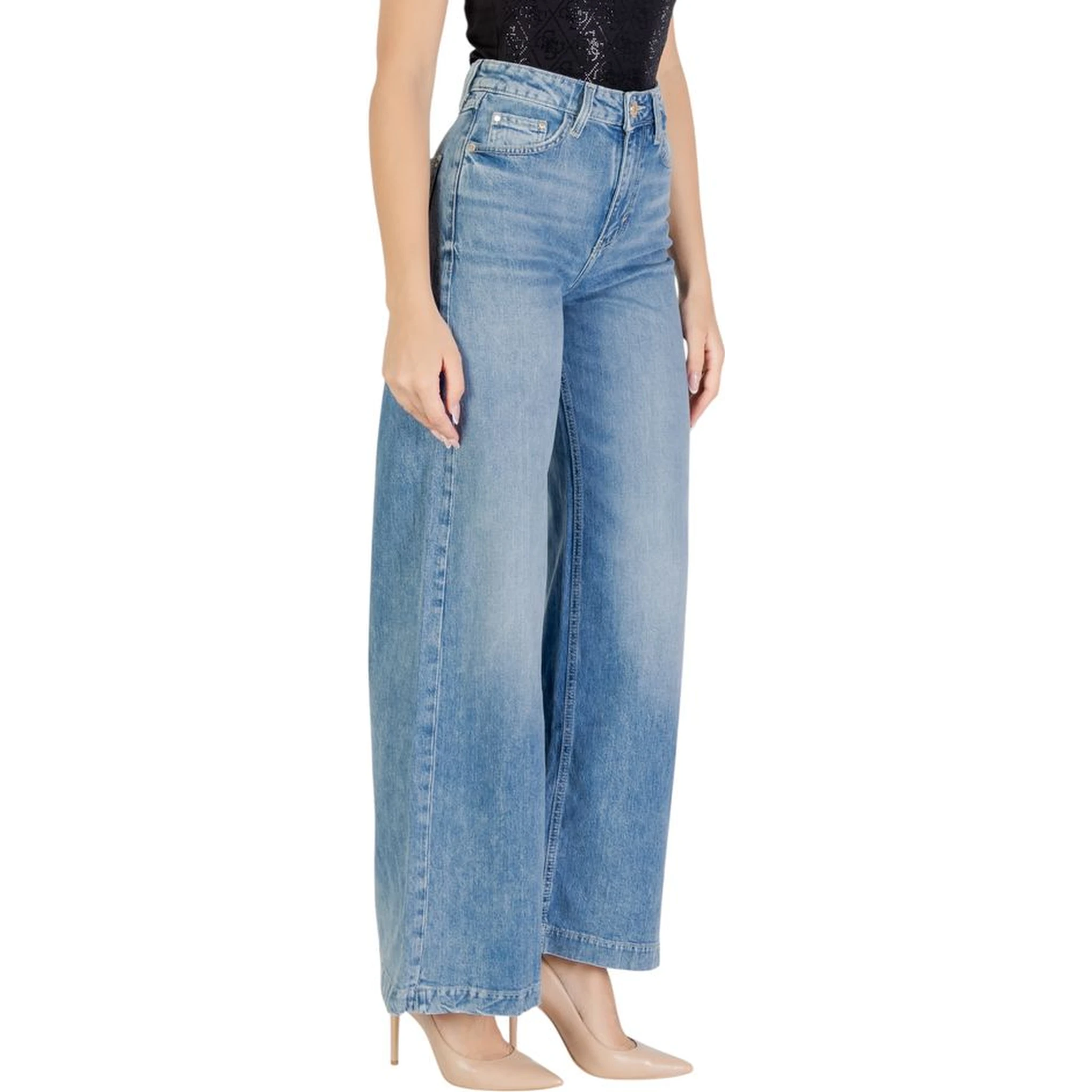 Light Blue Cotton Relaxed Fit Jeans