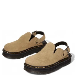 Beige Leather Platform Pumps