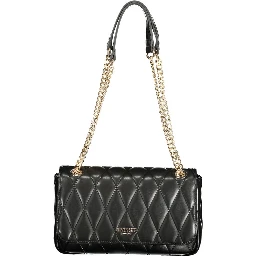 Black Polyurethane Women Handbag