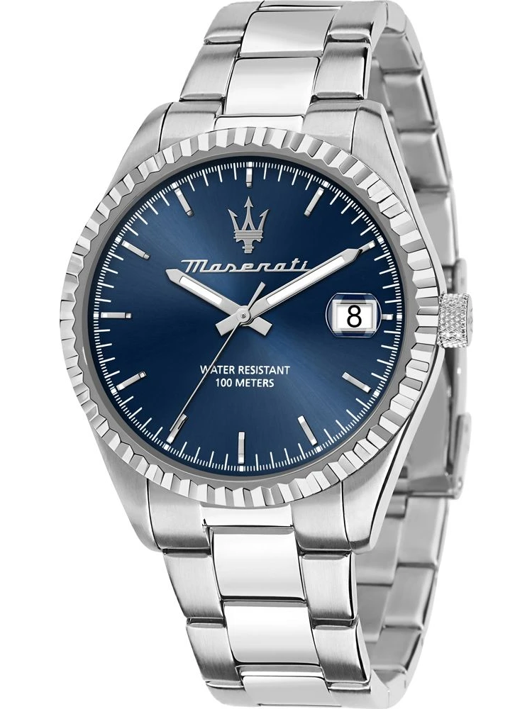 Blue Stainless Steel Dress Watch