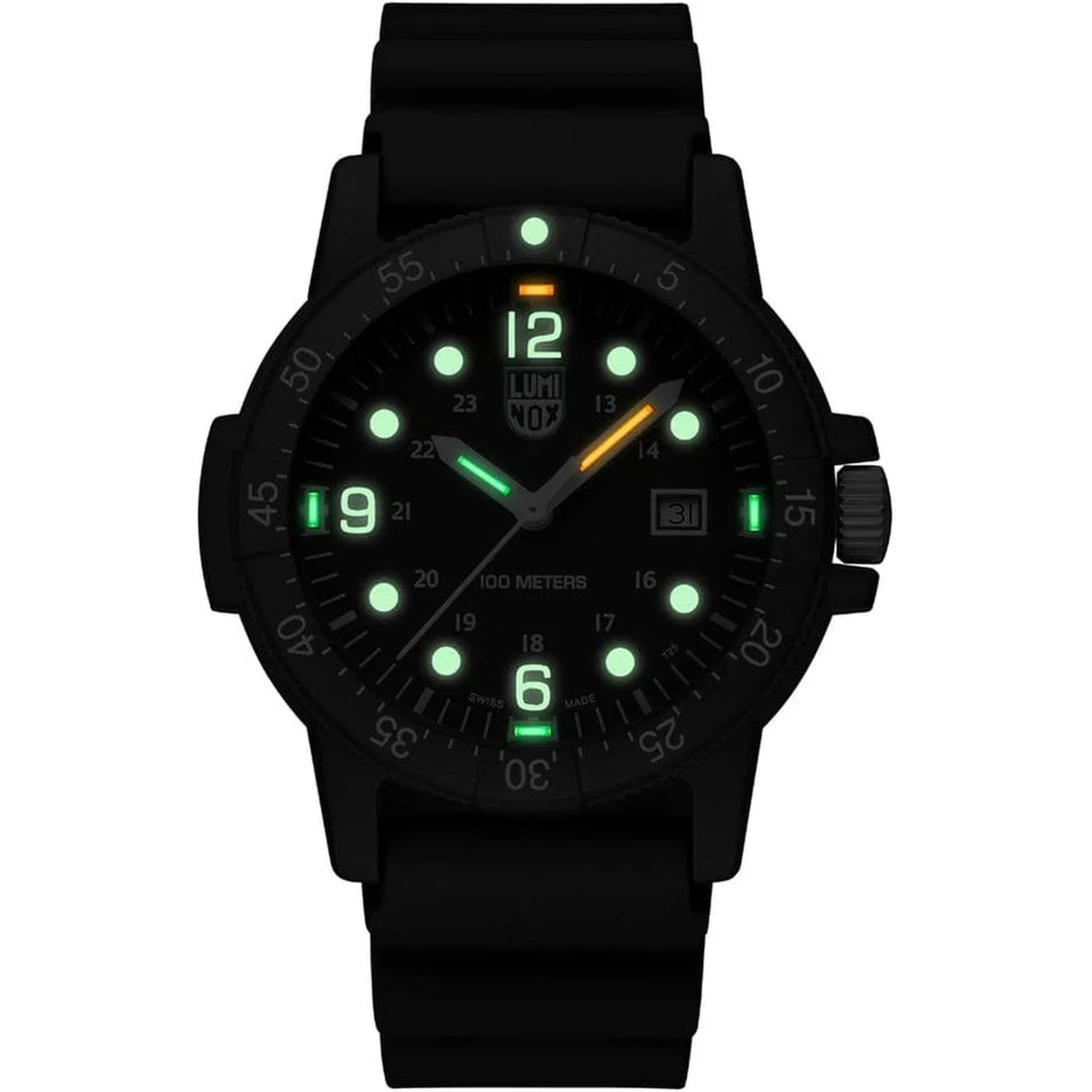 Black Rubber Sport Watch