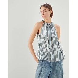 Blue Viscose T-Shirt