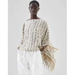 Black Linen Poncho