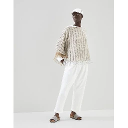 Black Linen Poncho