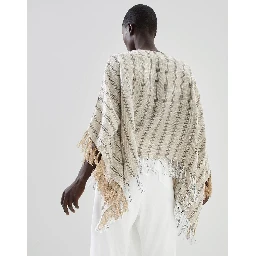 Black Linen Poncho