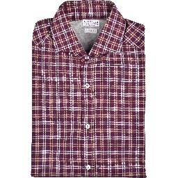 Brown Cotton Pattern Shirt