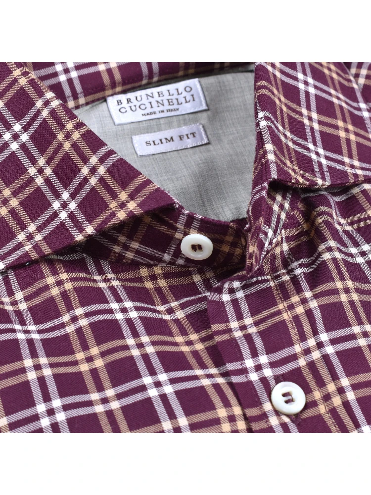 Brown Cotton Pattern Shirt alternative