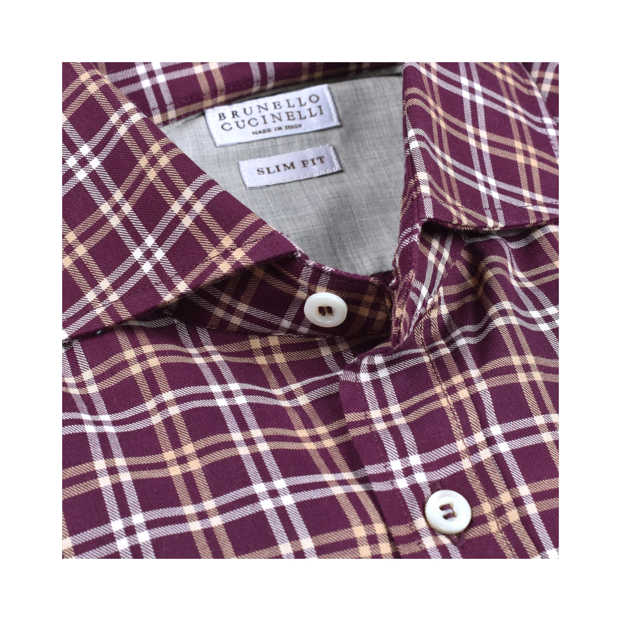Brown Cotton Pattern Shirt