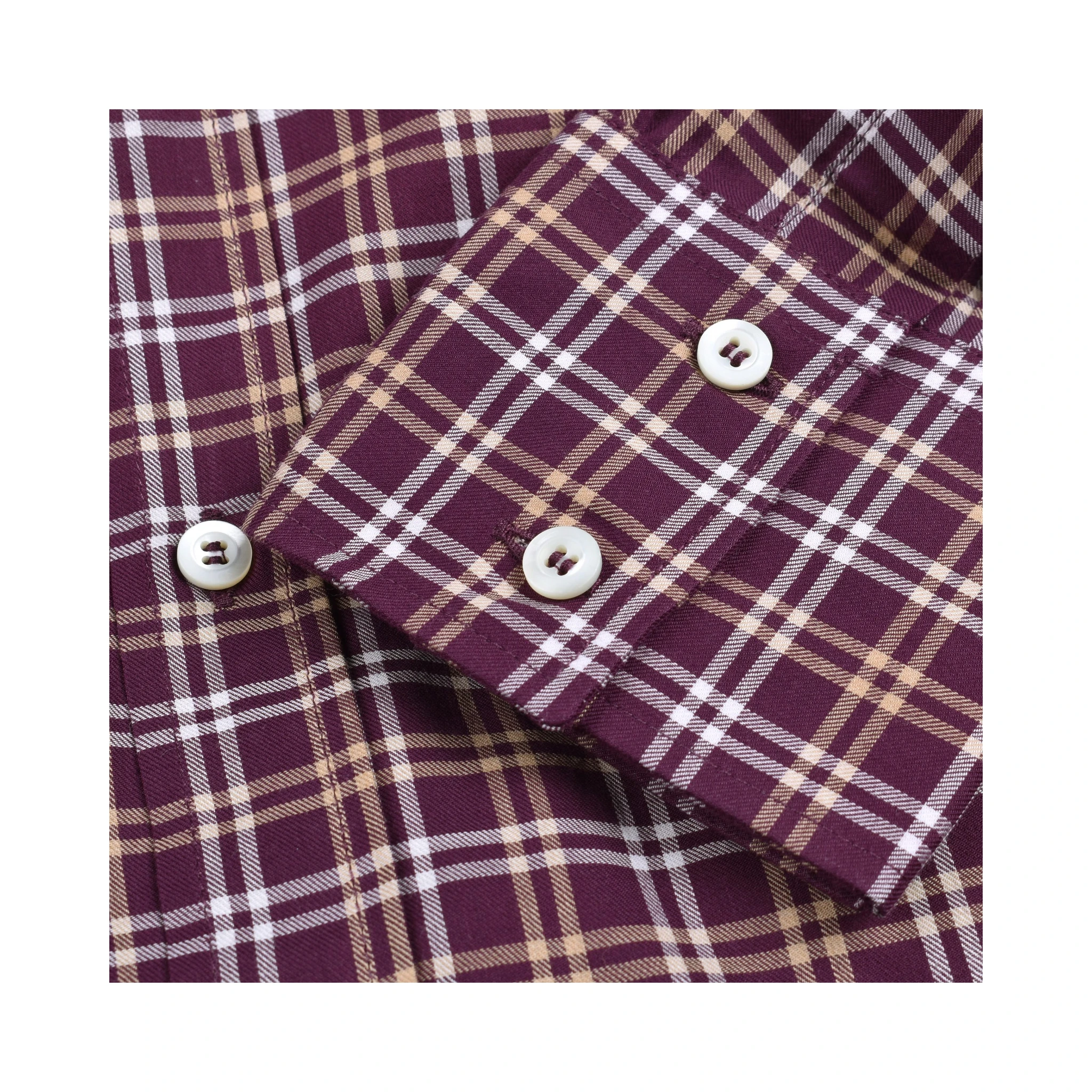 Brown Cotton Pattern Shirt