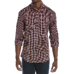 Brown Cotton Pattern Shirt