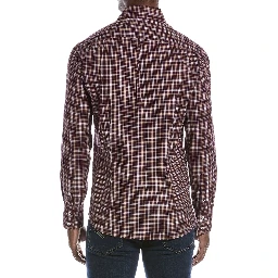 Brown Cotton Pattern Shirt