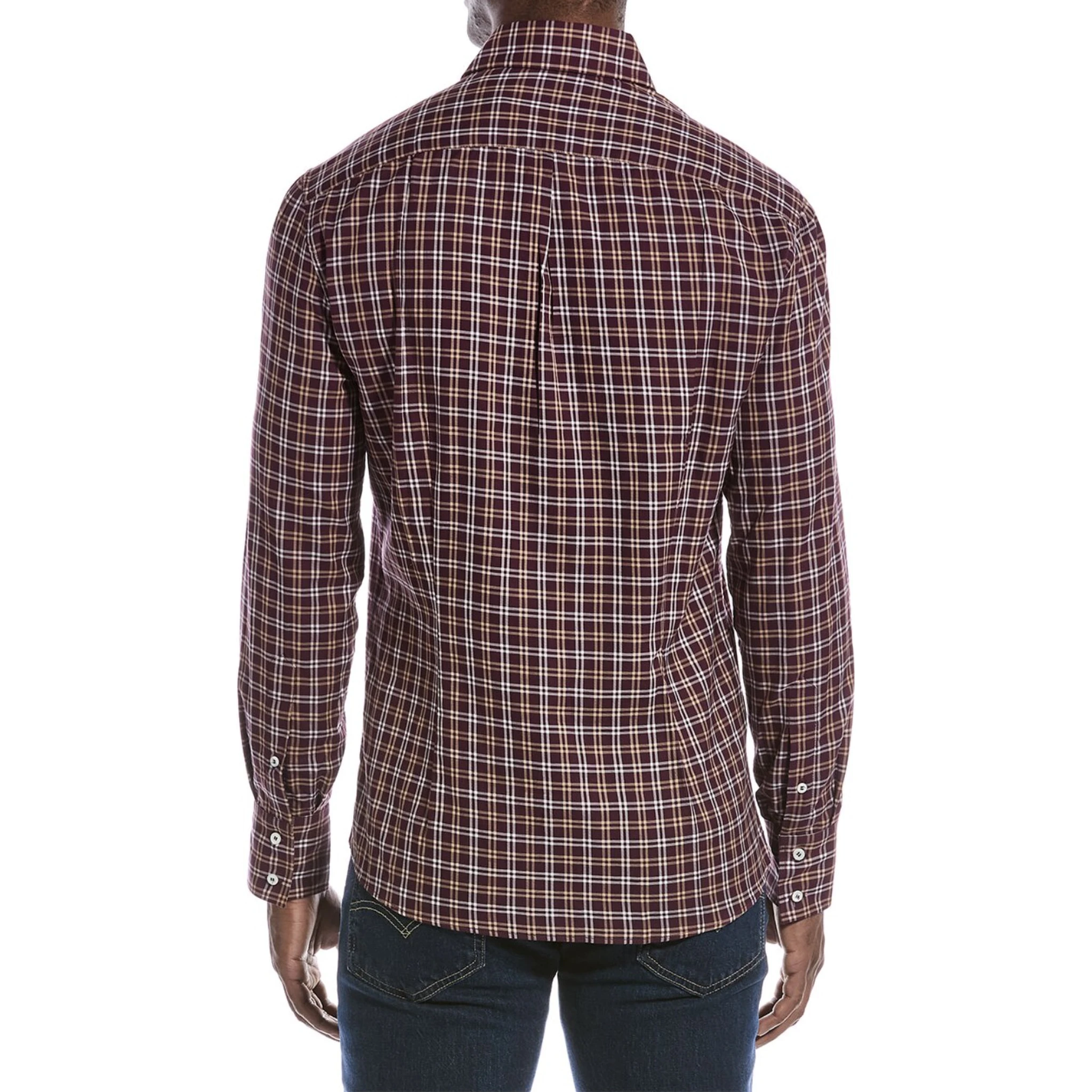 Brown Cotton Pattern Shirt