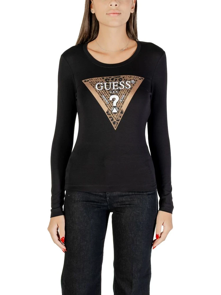 Black Cotton Long Sleeve T-Shirt