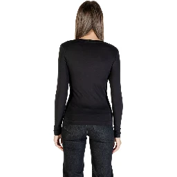 Black Cotton Long Sleeve T-Shirt