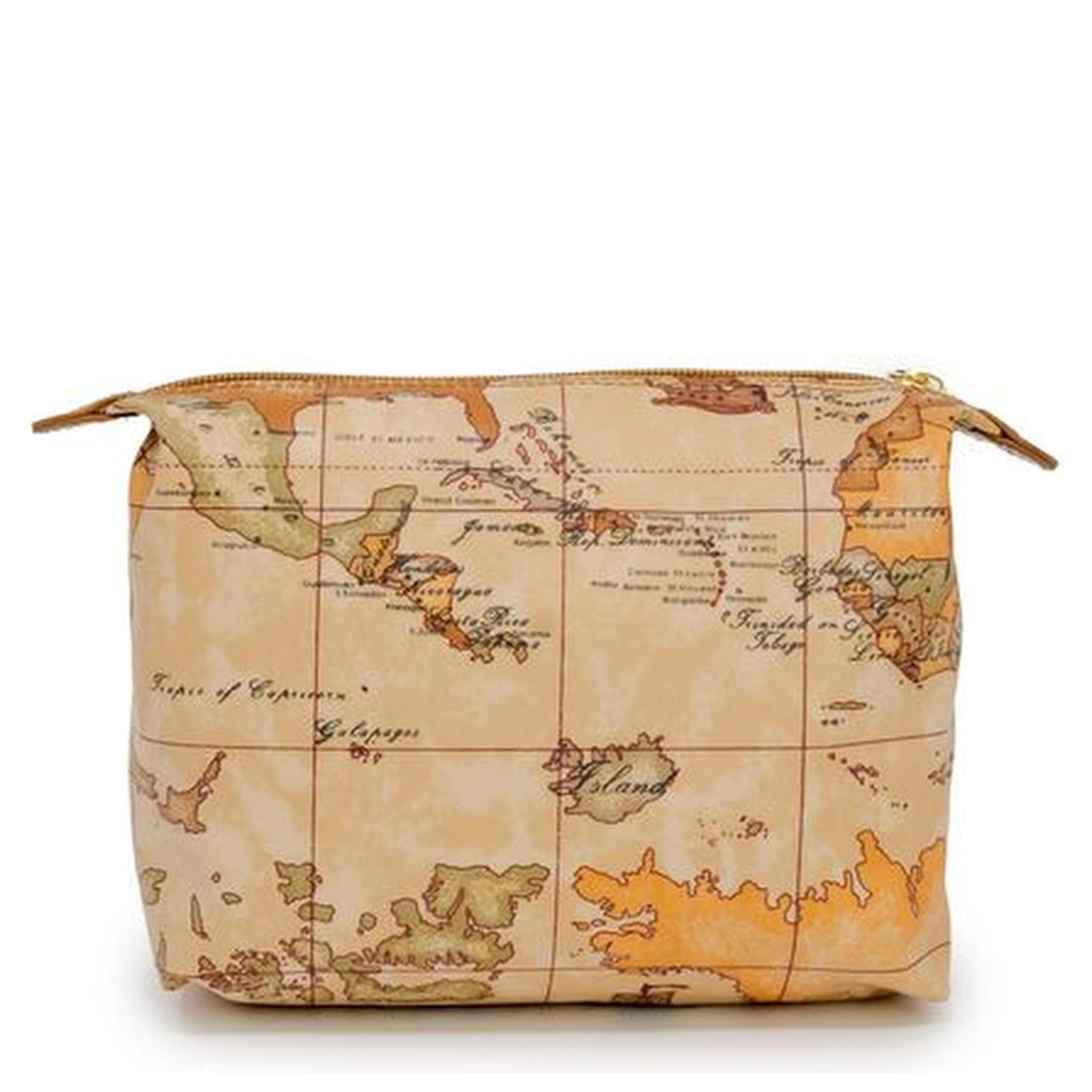 Beige Polyester Clutch Bag