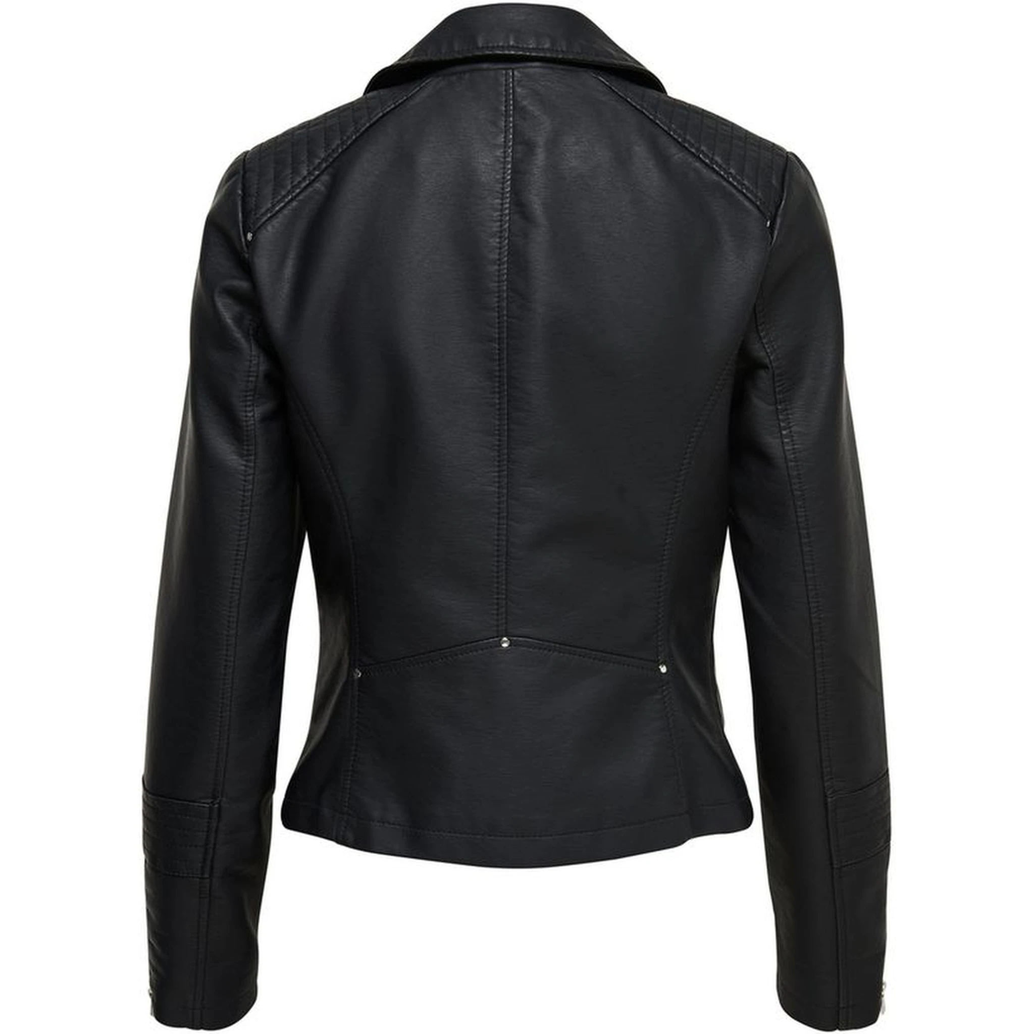 Black Viscose Biker Jacket