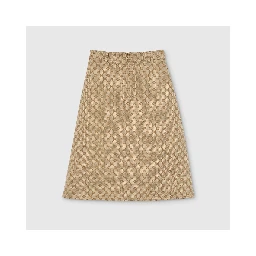 Cotton GG midi skirt
