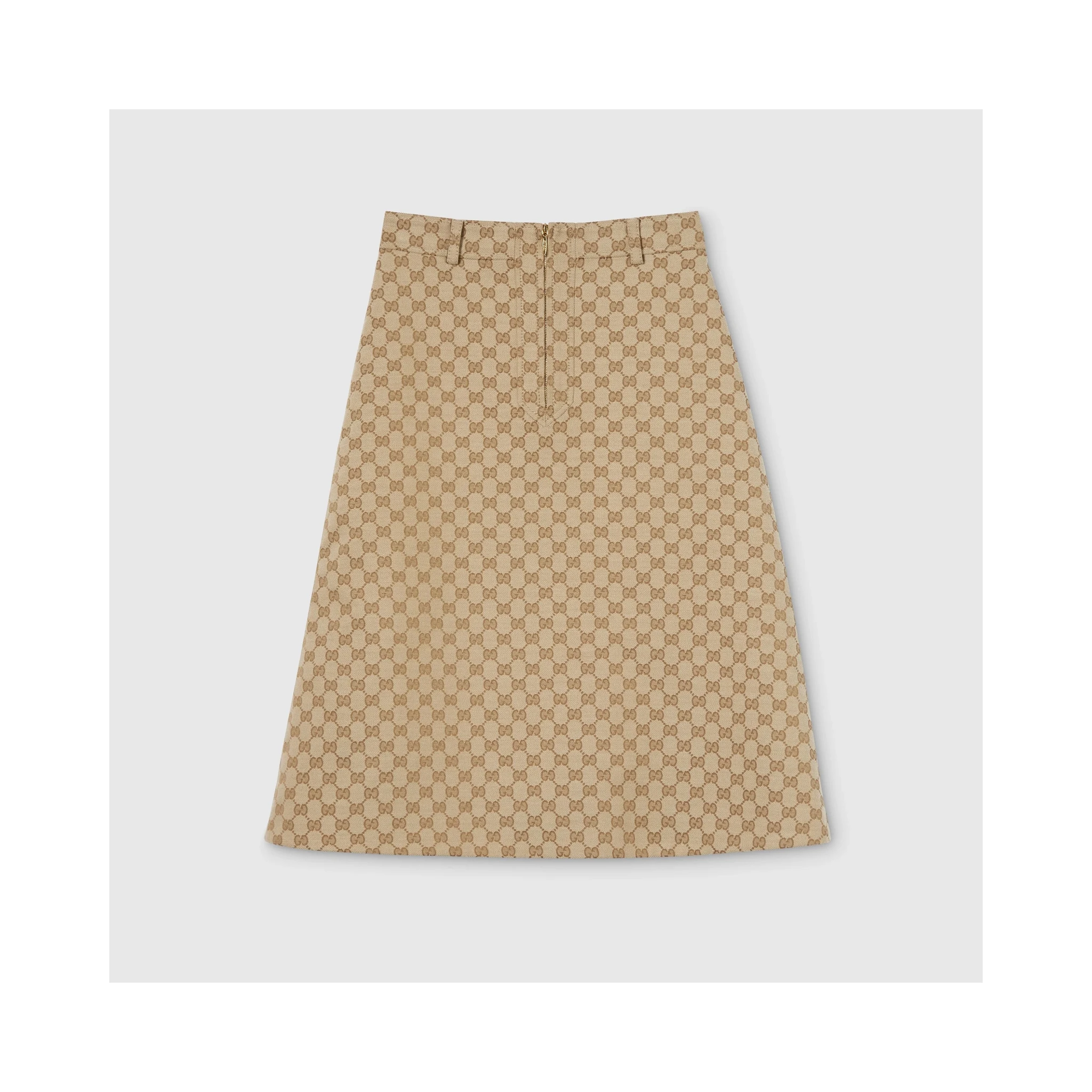 Cotton GG midi skirt