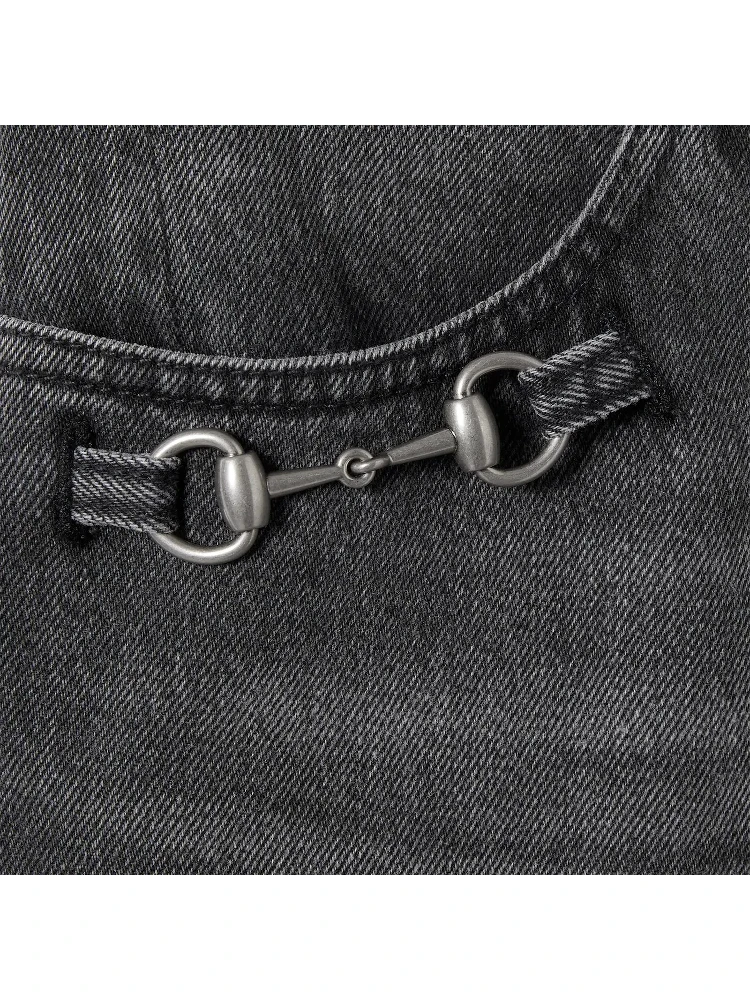 Wide leg jeans with Horsebit alternative