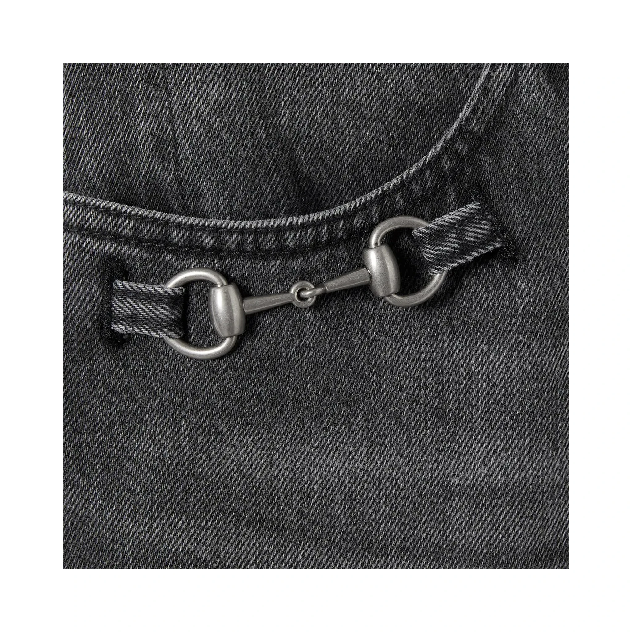 Wide leg jeans with Horsebit