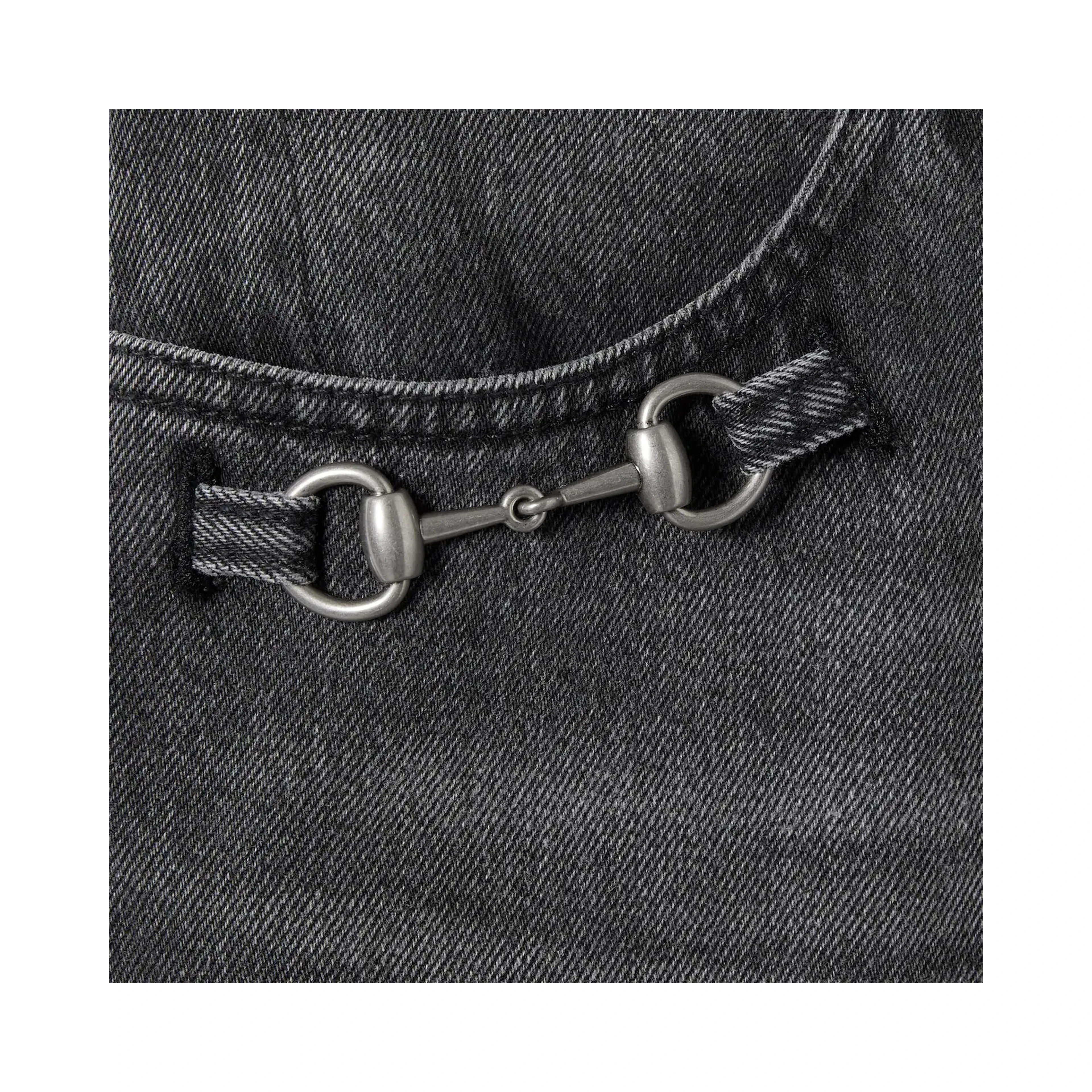Wide leg jeans with Horsebit