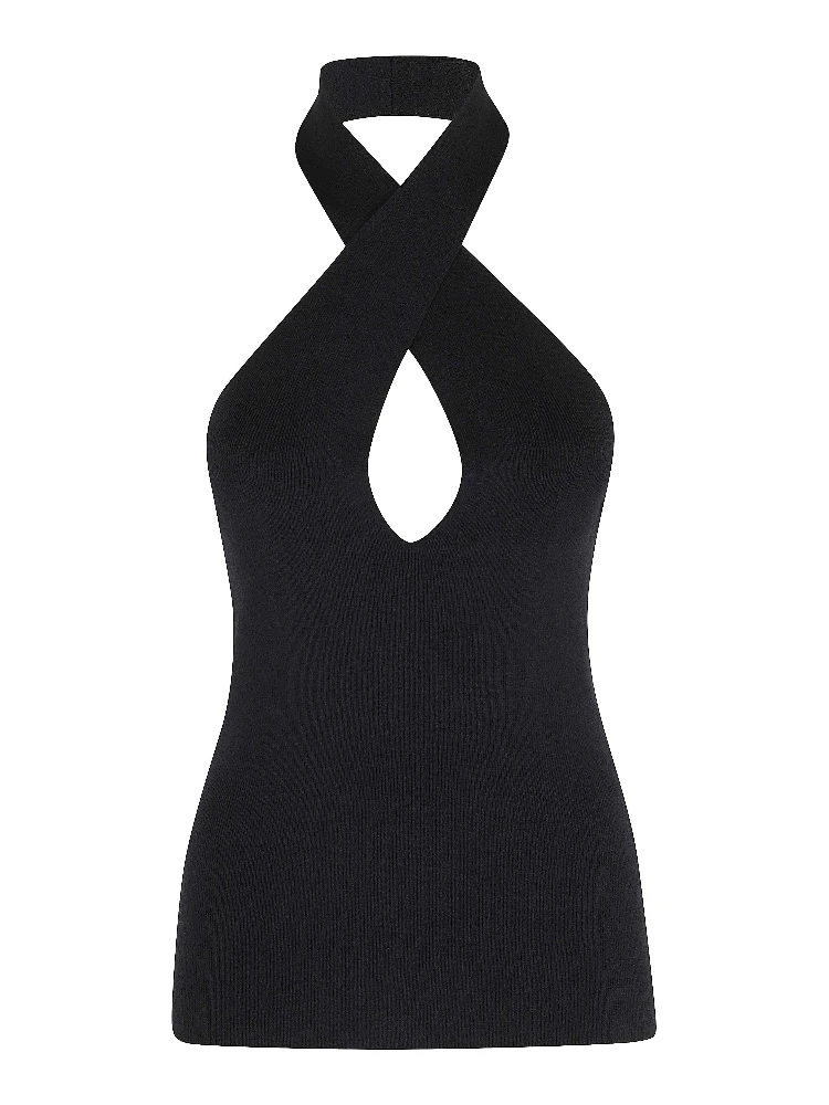 TOP SCOLLO INCROCIATO