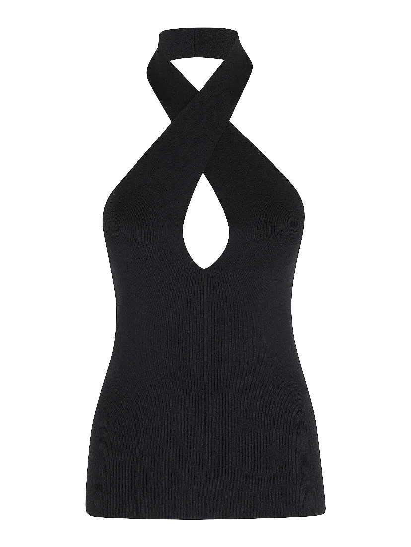 TOP SCOLLO INCROCIATO