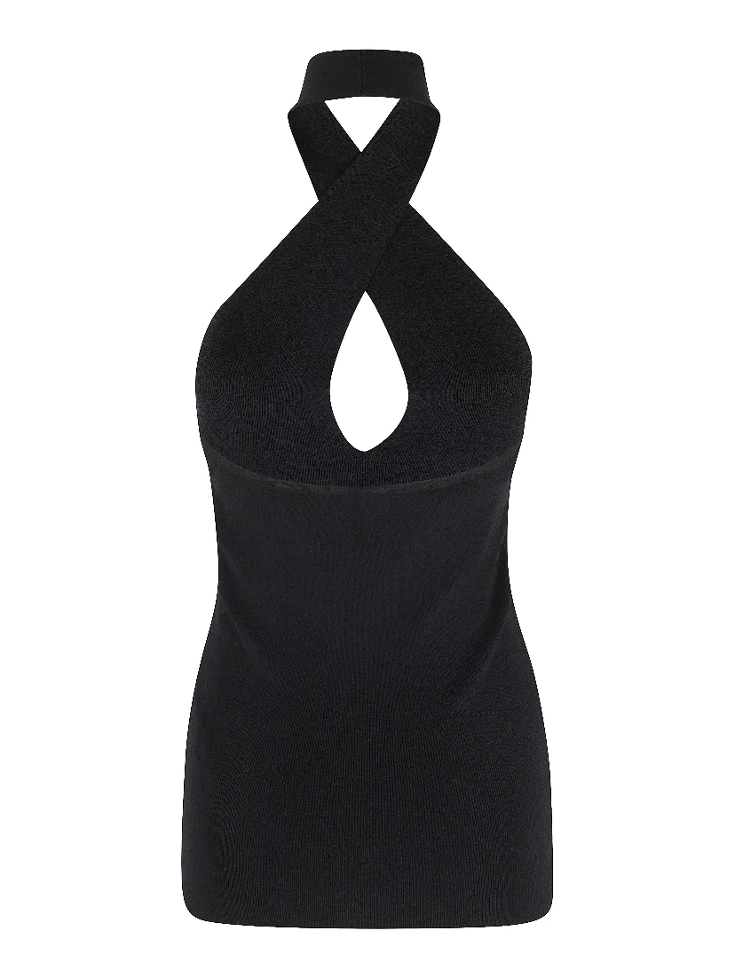 TOP SCOLLO INCROCIATO