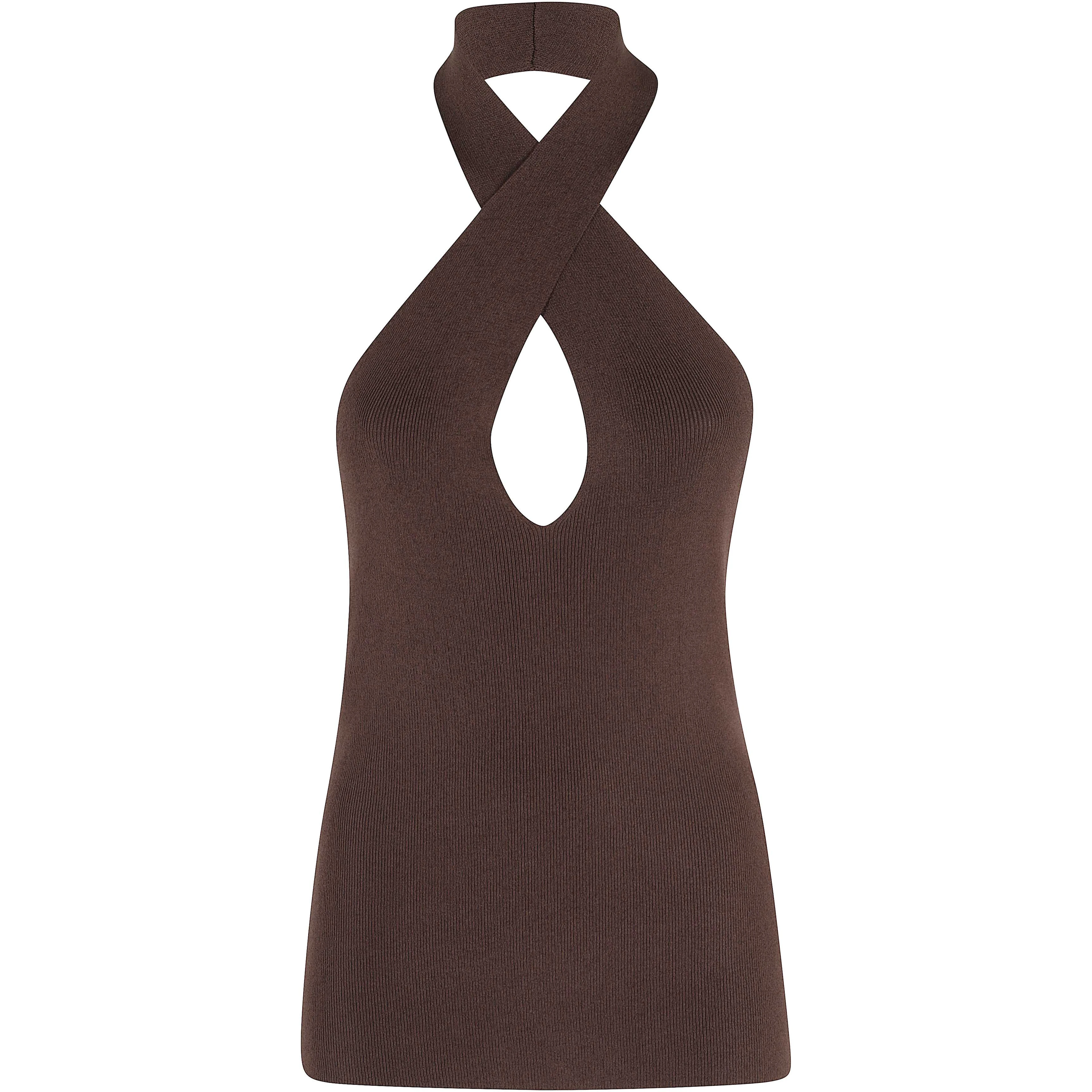 TOP SCOLLO INCROCIATO