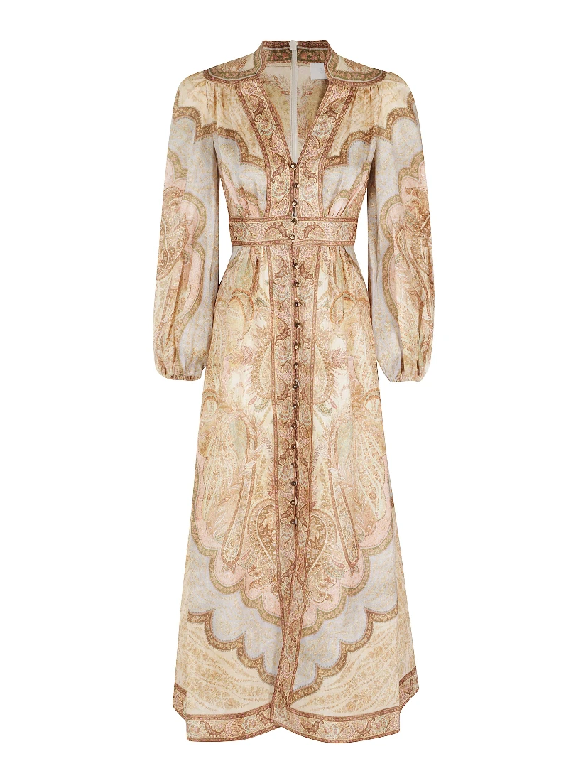 WANDERLUST PLUNGE MIDI DRESS