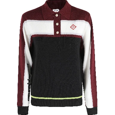 STRIPED OVERSIZED POLO SHIRT