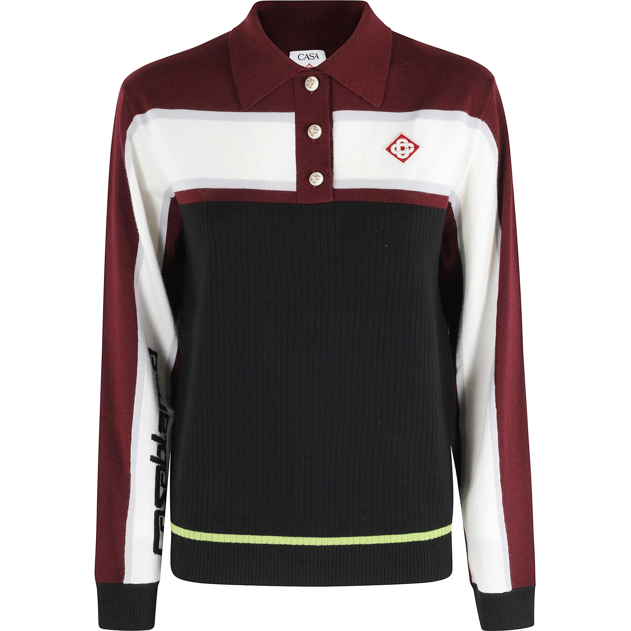 STRIPED OVERSIZED POLO SHIRT