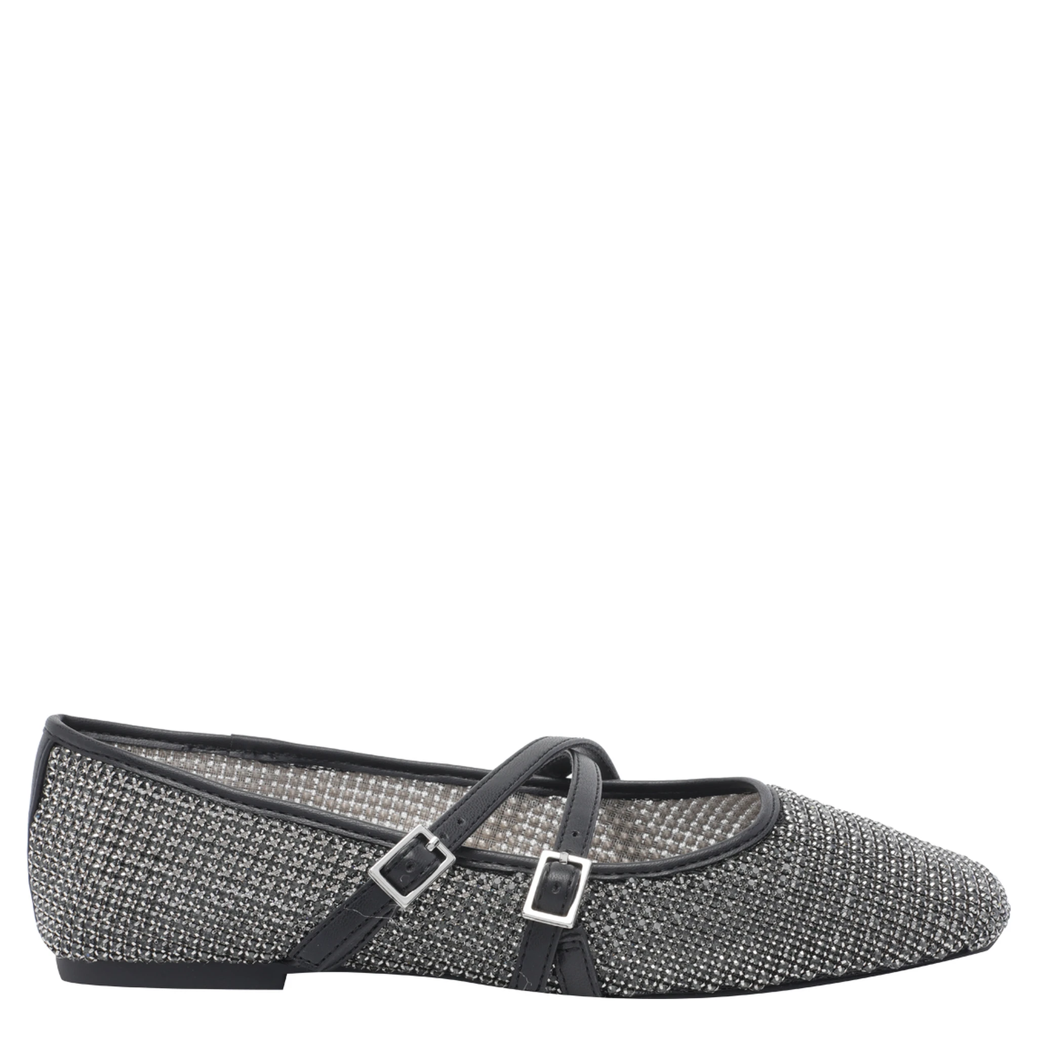 حذاء ستيف مادن مسطح أسود