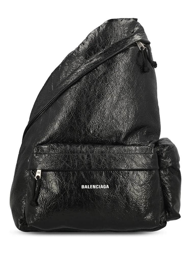 Black Arena Lambskin Explorer Backpack