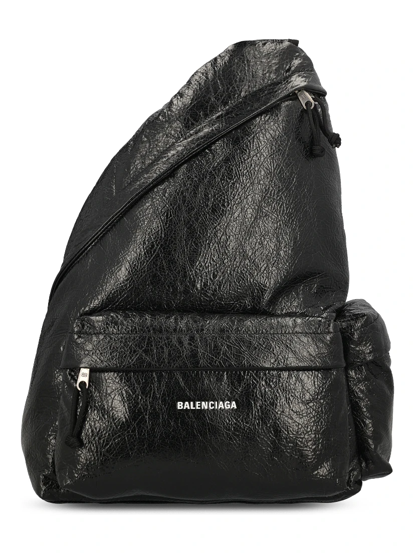 Black Arena Lambskin Explorer Backpack