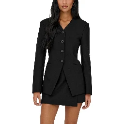 Black Recycled Polyester Blazer