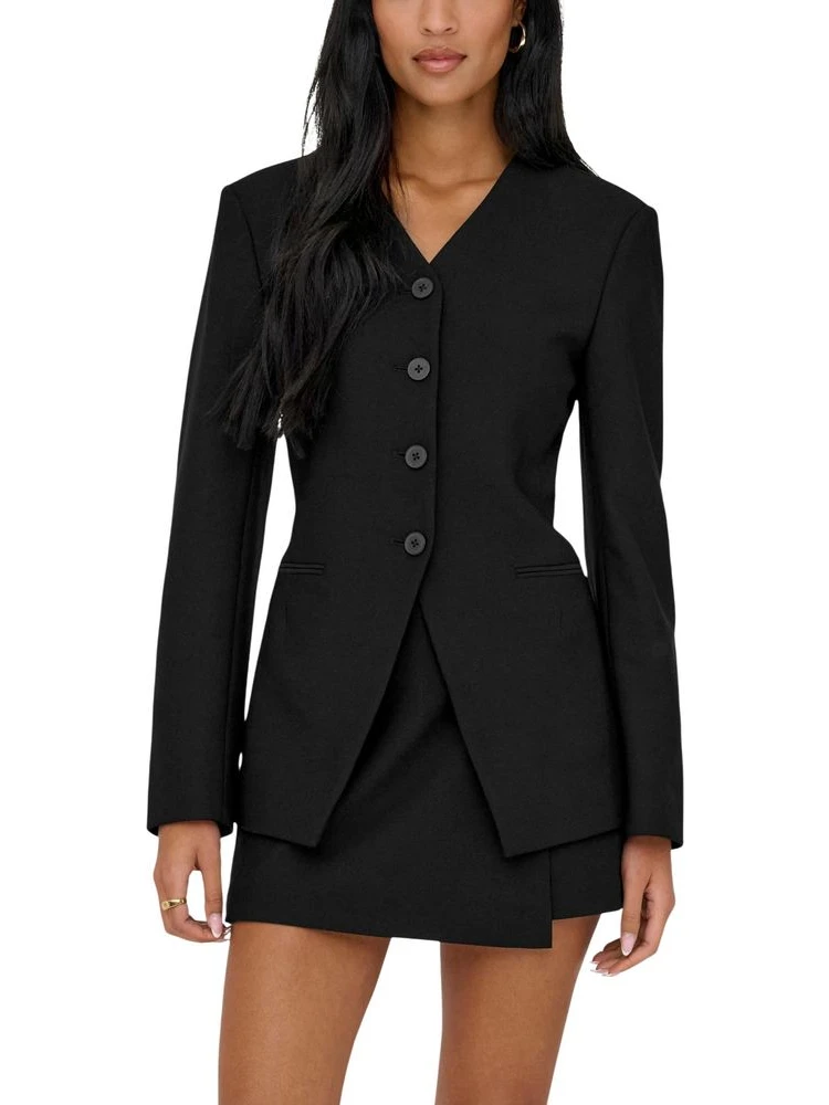 Black Recycled Polyester Blazer
