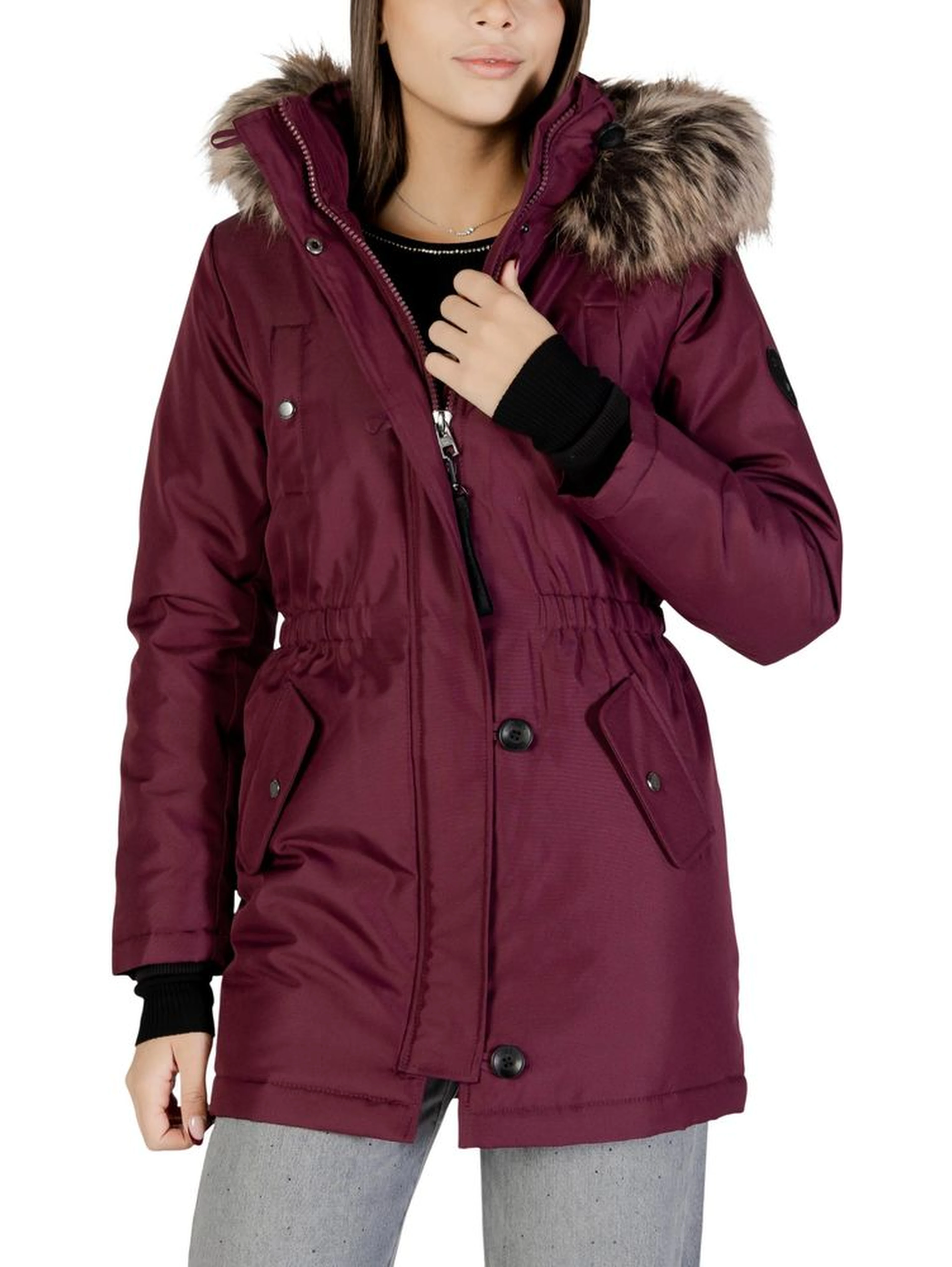 Bordeaux Polyester Parka