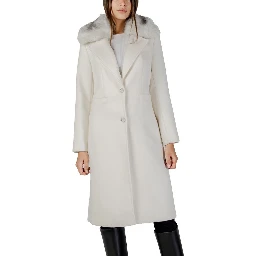 Cream Polyester Coat