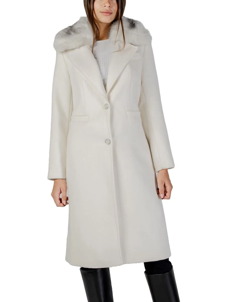 Cream Polyester Coat