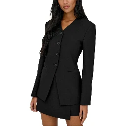 Black Recycled Polyester Blazer