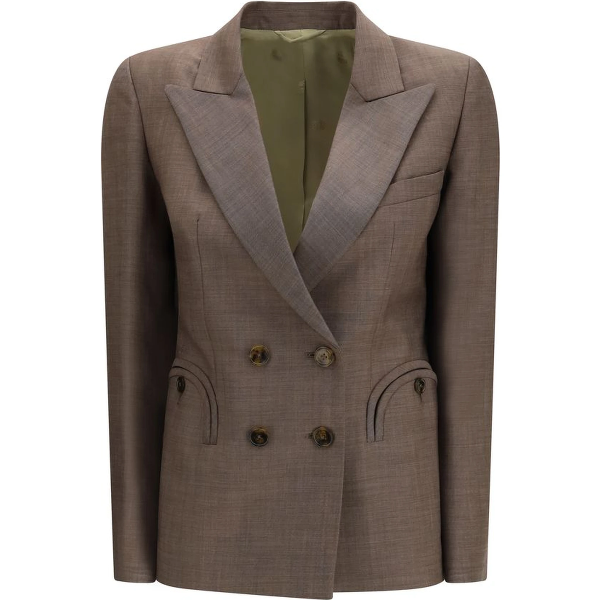 Brown Fleece Wool Blazer