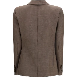 Brown Fleece Wool Blazer