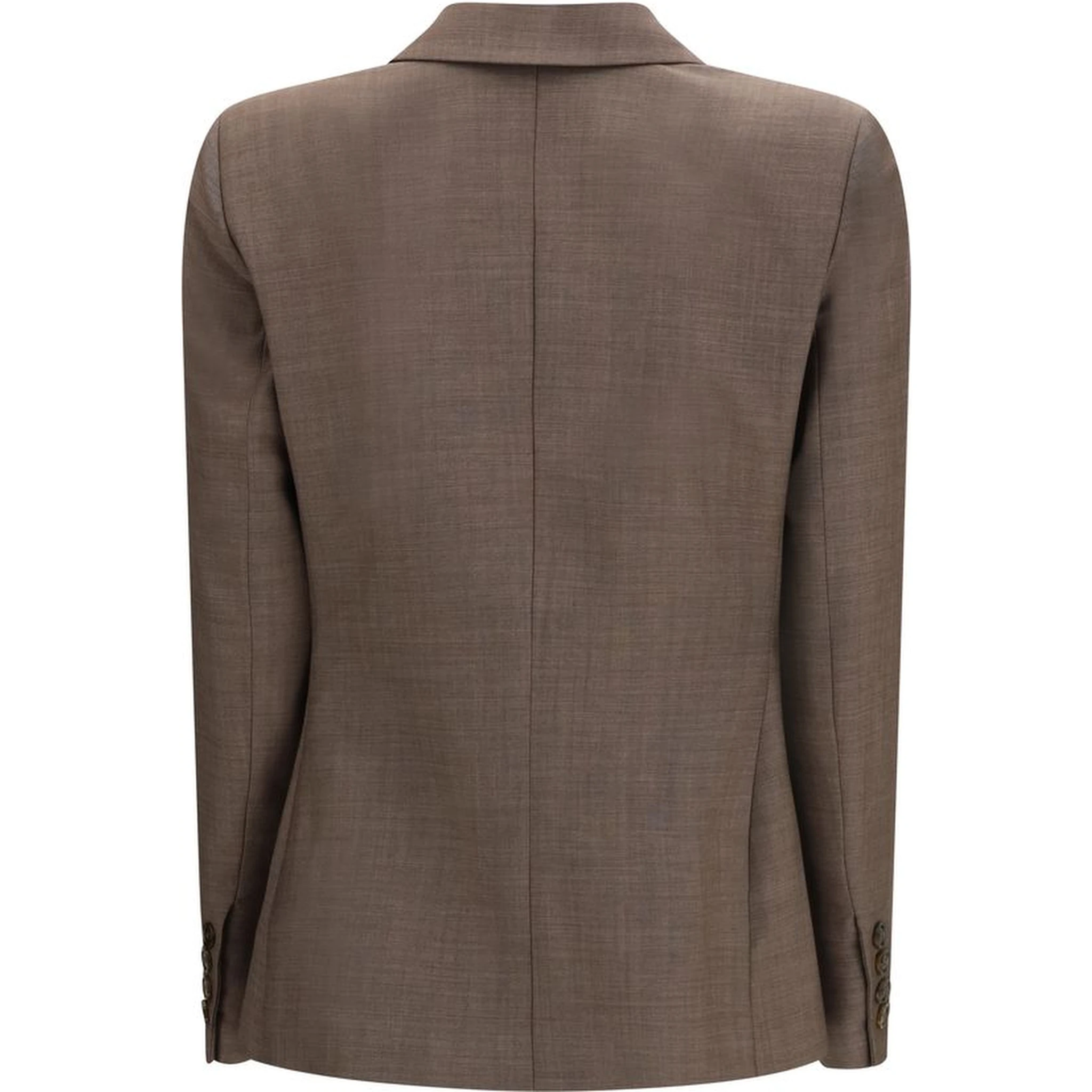 Brown Fleece Wool Blazer