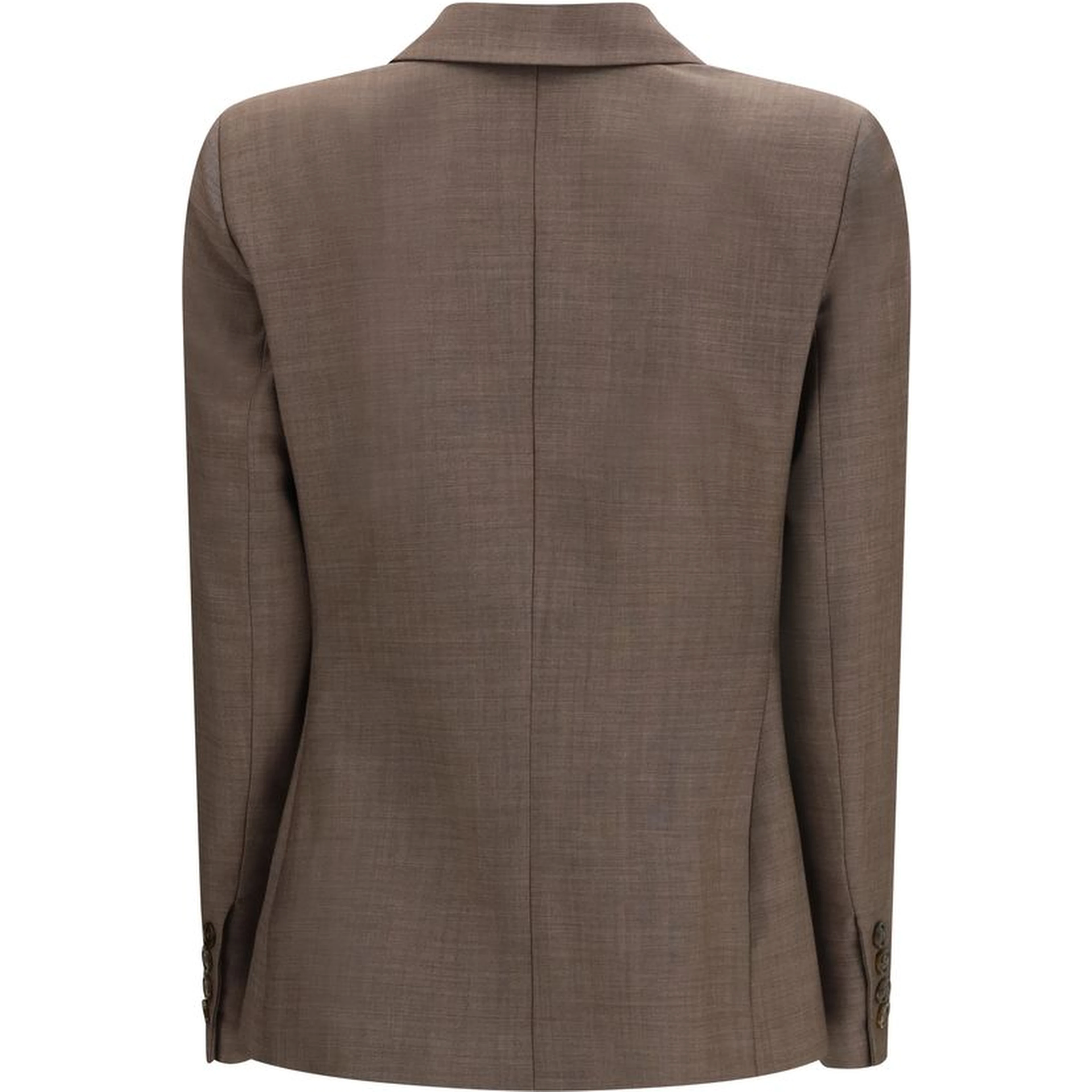 Brown Fleece Wool Blazer