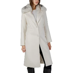 Cream Polyester Coat