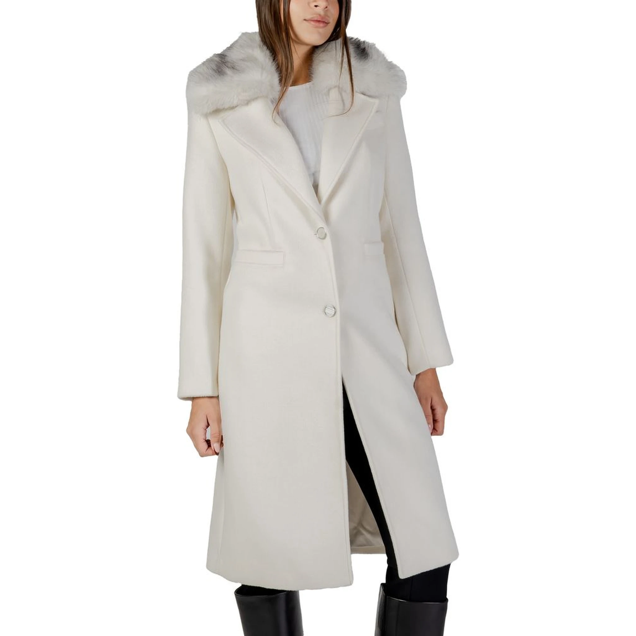 Cream Polyester Coat